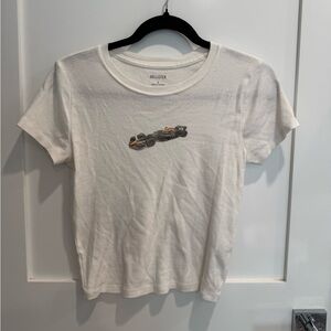 Hollister White Tee with Redbull F1 Graphic
